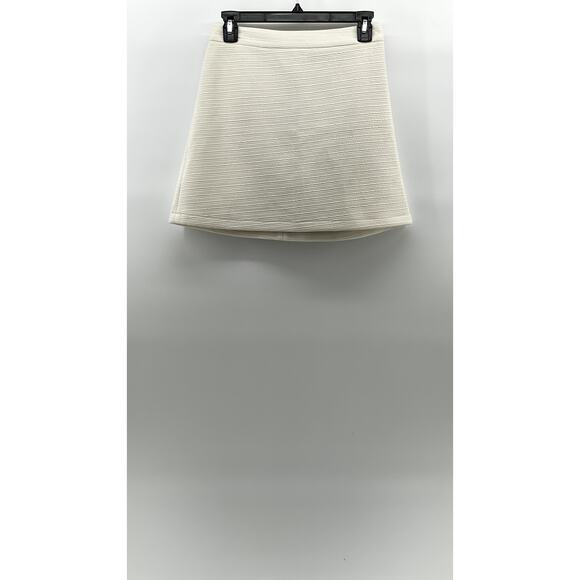 SPORTSGIRL Women's White Textured Pull-On A-Line Pocketless Mini Skirt SZ XS - Picture 1 of 11